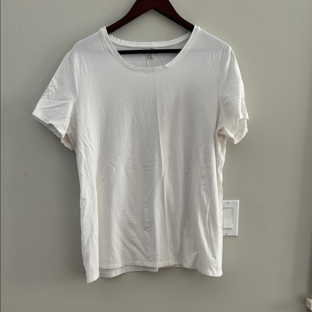 2 x Amazon Essentials Classic Scoop Neck White and Black Short Sleeve Tees